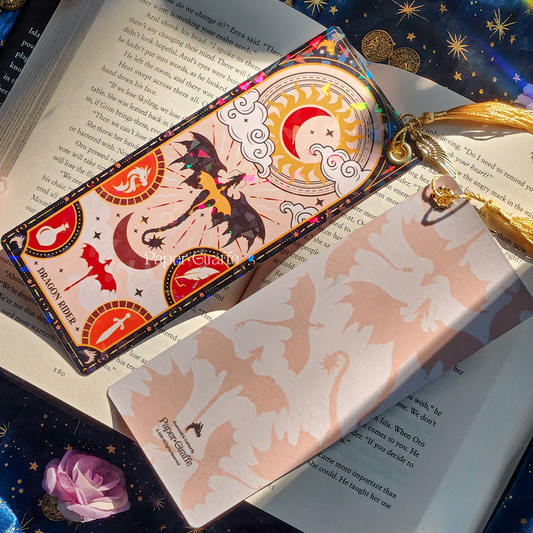 Dragon Rider Fantasy Bookmark (Red Edition)