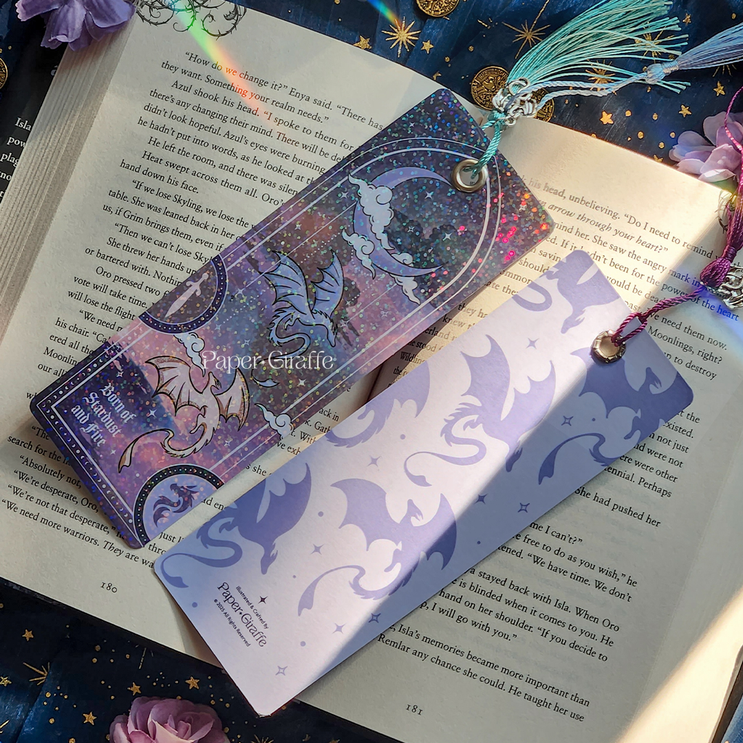 Stardust & Fire Dragon Fantasy Bookmark