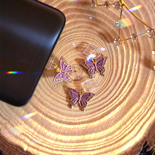 Purple Butterfly Dust Plug