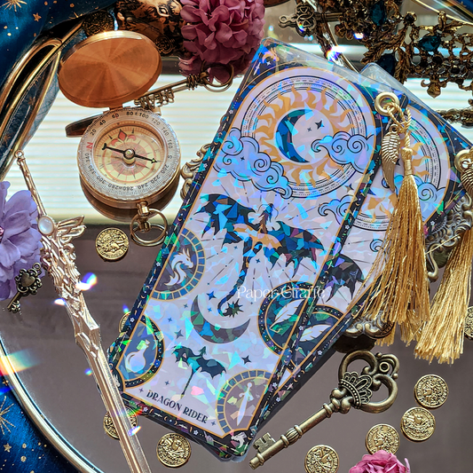 Dragon Rider Fantasy Bookmark (Blue Edition)
