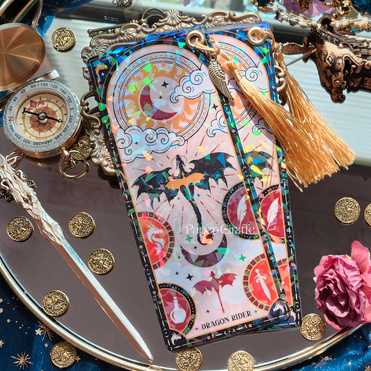 Dragon Rider Fantasy Bookmark (Red Edition)